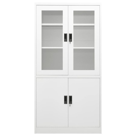 vidaXL Armadio per Ufficio Bianco 90x40x180 cm in Acciaio