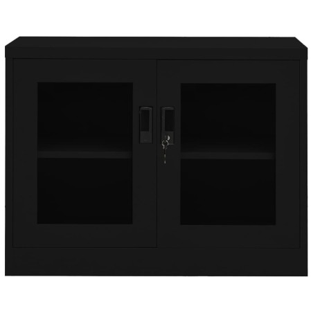 vidaXL Armadio per Ufficio Nero 90x40x70 cm in Acciaio