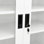 vidaXL Armadio per Ufficio Bianco 90x40x105 cm in Acciaio