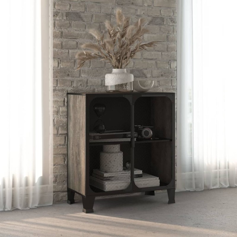 vidaXL Armadietto Grigio 72x36x82 cm in Metallo e MDF vidaXL Armadietto Grigio 72x36x82 cm in Metallo e MDF