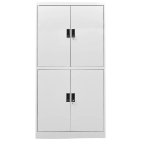 vidaXL Armadio per Ufficio Grigio Chiaro 90x40x180 cm in Acciaio