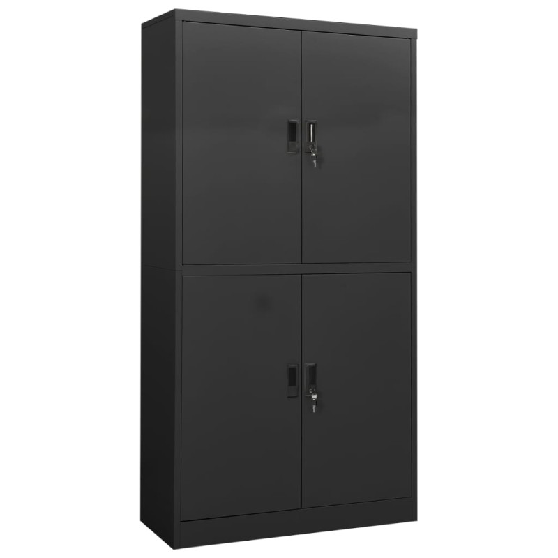 vidaXL Armadio per Ufficio Antracite 90x40x180 cm in Acciaio vidaXL Armadio per Ufficio Antracite 90x40x180 cm in Acciaio