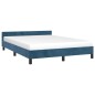 vidaXL Giroletto senza Materasso Blu Scuro 140x200 cm Velluto