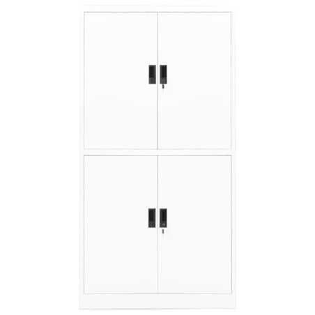 vidaXL Armadio per Ufficio Bianco 90x40x180 cm in Acciaio