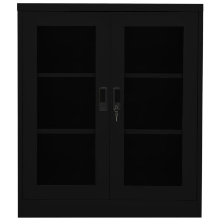 vidaXL Armadio per Ufficio Nero 90x40x105 cm in Acciaio