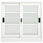 vidaXL Armadio con Ante Scorrevoli Bianco 90x40x90 cm in Acciaio vidaXL Armadio con Ante Scorrevoli Bianco 90x40x90 cm in Acciaio