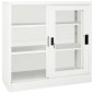 vidaXL Armadio con Ante Scorrevoli Bianco 90x40x90 cm in Acciaio vidaXL Armadio con Ante Scorrevoli Bianco 90x40x90 cm in Acciaio