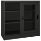 vidaXL Armadio con Ante Scorrevoli Antracite 90x40x90 cm in Acciaio vidaXL Armadio con Ante Scorrevoli Antracite 90x40x90 cm in Acciaio