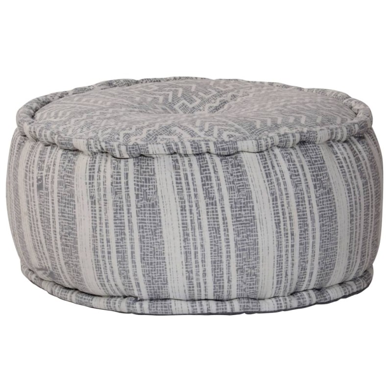 vidaXL Pouf Lavorato a Mano con Stampa Blu 50x25 cm in Cotone vidaXL Pouf Lavorato a Mano con Stampa Blu 50x25 cm in Cotone