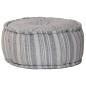 vidaXL Pouf Lavorato a Mano con Stampa Blu 50x25 cm in Cotone vidaXL Pouf Lavorato a Mano con Stampa Blu 50x25 cm in Cotone
