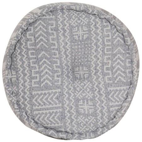 vidaXL Pouf Lavorato a Mano con Stampa Blu 50x25 cm in Cotone  