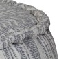 vidaXL Pouf Lavorato a Mano con Stampa Blu 50x25 cm in Cotone vidaXL Pouf Lavorato a Mano con Stampa Blu 50x25 cm in Cotone