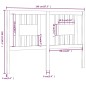 Testiera per Letto Bianca 146x4x100cm in Legno Massello di Pino Testiera per Letto Bianca 146x4x100cm in Legno Massello di Pino