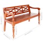 vidaXL Panchina Batavia 136 cm Legno Massello di Mogano Marrone Scuro vidaXL Panchina Batavia 136 cm Legno Massello di Mogano Marrone Scuro