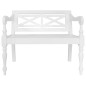 vidaXL Panchina Batavia 98 cm in Legno Massello di Mogano Bianca vidaXL Panchina Batavia 98 cm in Legno Massello di Mogano Bianca