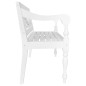 vidaXL Panchina Batavia 98 cm in Legno Massello di Mogano Bianca vidaXL Panchina Batavia 98 cm in Legno Massello di Mogano Bianca