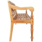 vidaXL Panchina Batavia 136 cm Legno Massello di Mogano Marrone Chiaro vidaXL Panchina Batavia 136 cm Legno Massello di Mogano Marrone Chiaro