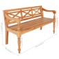 vidaXL Panchina Batavia 136 cm Legno Massello di Mogano Marrone Chiaro vidaXL Panchina Batavia 136 cm Legno Massello di Mogano Marrone Chiaro