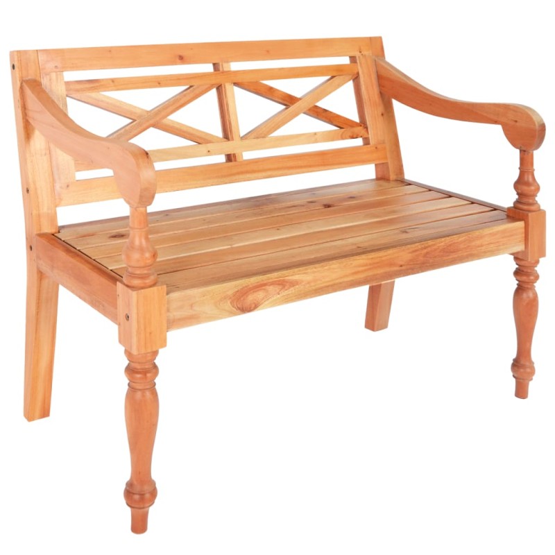 vidXL Panchina Batavia 98 cm Legno Massello di Mogano Marrone Chiaro vidXL Panchina Batavia 98 cm Legno Massello di Mogano Marrone Chiaro