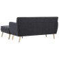 vidaXL Divano a L Rivestito in Tessuto 171,5x138x81,5 cm Grigio Scuro vidaXL Divano a L Rivestito in Tessuto 171,5x138x81,5 cm Grigio Scuro