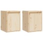 Pensili 2 pz 30x30x40 cm in Legno Massello di Pino Pensili 2 pz 30x30x40 cm in Legno Massello di Pino