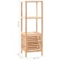 vidaXL Armadietto da Bagno in Legno Massello di Noce 39,5x35,5x123 cm