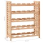 vidaXL Portavini da 25 Bottiglie in Massello di Noce 63x25x73 cm vidaXL Portavini da 25 Bottiglie in Massello di Noce 63x25x73 cm