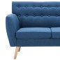 vidaXL Divano a 3 Posti Rivestito in Tessuto 172x70x82 cm Blu vidaXL Divano a 3 Posti Rivestito in Tessuto 172x70x82 cm Blu