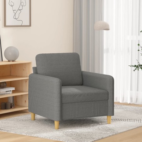 vidaXL Poltrona Grigio Scuro 60 cm in Tessuto