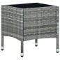 vidaXL Tavolo da Giardino Grigio 40x40x45 cm in Polyrattan vidaXL Tavolo da Giardino Grigio 40x40x45 cm in Polyrattan