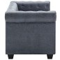 vidaXL Divano Chesterfield a 2 Posti in Finta Pelle Scamosciata Grigia