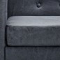 vidaXL Divano Chesterfield a 2 Posti in Finta Pelle Scamosciata Grigia