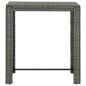 vidaXL Tavolo da Bar da Giardino Grigio 100x60,5x110,5 cm Polyrattan