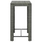 vidaXL Tavolo da Bar da Giardino Grigio 100x60,5x110,5 cm Polyrattan