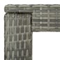 vidaXL Tavolo da Bar da Giardino Grigio 100x60,5x110,5 cm Polyrattan