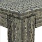 vidaXL Tavolo da Bar da Giardino Grigio 100x60,5x110,5 cm Polyrattan