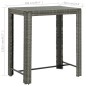 vidaXL Tavolo da Bar da Giardino Grigio 100x60,5x110,5 cm Polyrattan