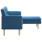 vidaXL Divano a L Rivestito in Tessuto 171,5x138x81,5 cm Blu vidaXL Divano a L Rivestito in Tessuto 171,5x138x81,5 cm Blu