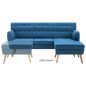 vidaXL Divano a L Rivestito in Tessuto 171,5x138x81,5 cm Blu vidaXL Divano a L Rivestito in Tessuto 171,5x138x81,5 cm Blu