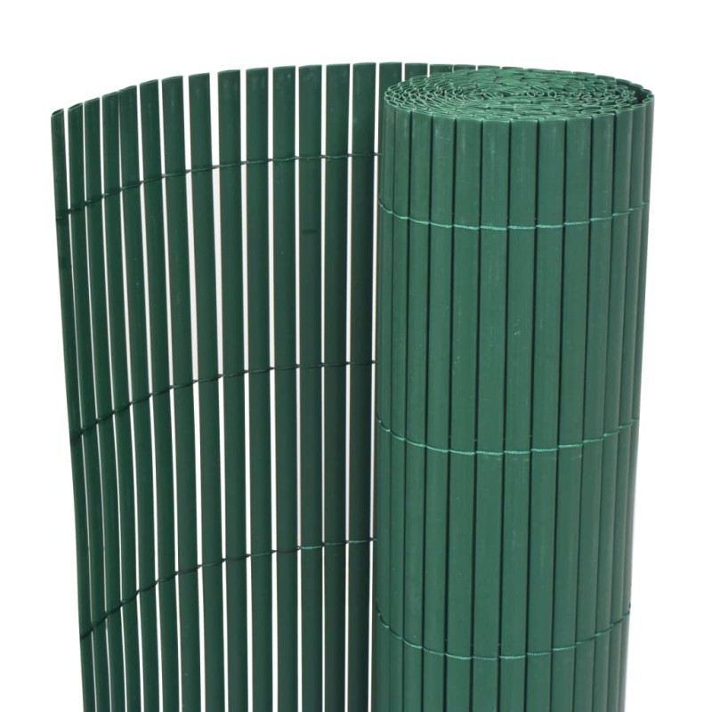 Recinzione da Giardino a Doppio Lato in PVC 90x500 cm Verde Recinzione da Giardino a Doppio Lato in PVC 90x500 cm Verde
