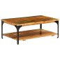 vidaXL Tavolino da Caffè con Mensola 100x60x35 cm Massello di Recupero vidaXL Tavolino da Caffè con Mensola 100x60x35 cm Massello di Recupero