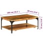 vidaXL Tavolino da Caffè con Mensola 100x60x35 cm Massello di Recupero vidaXL Tavolino da Caffè con Mensola 100x60x35 cm Massello di Recupero