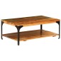 vidaXL Tavolino da Caffè con Mensola 100x60x35 cm Massello di Recupero vidaXL Tavolino da Caffè con Mensola 100x60x35 cm Massello di Recupero