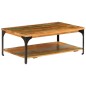 vidaXL Tavolino da Caffè con Mensola 100x60x35 cm Massello di Recupero vidaXL Tavolino da Caffè con Mensola 100x60x35 cm Massello di Recupero