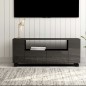 Mobile Porta TV Grigio Lucido 120x35x48 cm in Legno Multistrato Mobile Porta TV Grigio Lucido 120x35x48 cm in Legno Multistrato