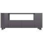 Mobile Porta TV Grigio Lucido 120x35x48 cm in Legno Multistrato Mobile Porta TV Grigio Lucido 120x35x48 cm in Legno Multistrato