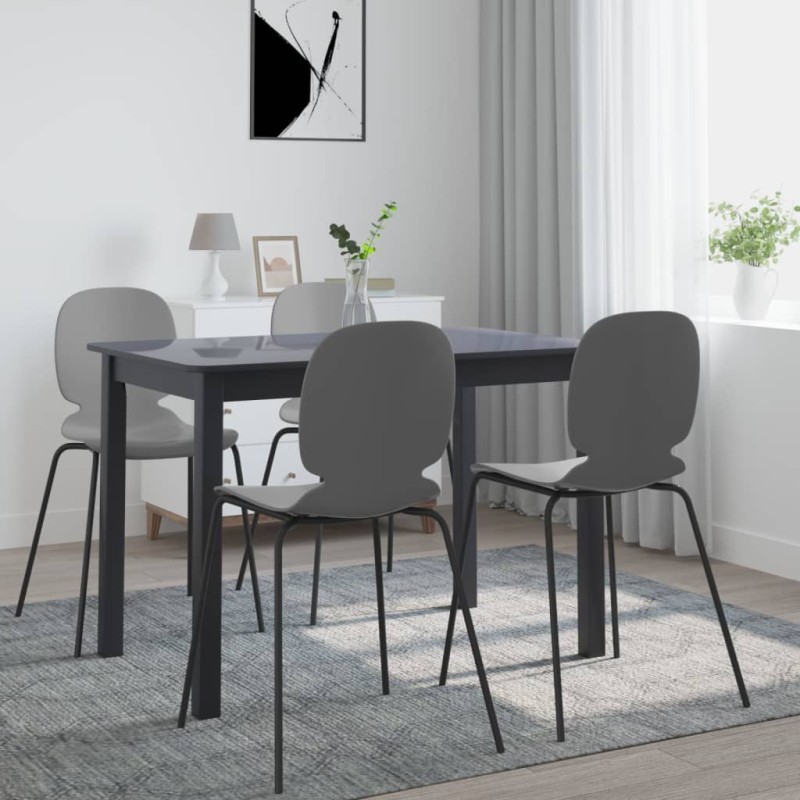 vidaXL Tavolo da Pranzo Nero 114x71x75cm in Legno Massello di Hevea vidaXL Tavolo da Pranzo Nero 114x71x75cm in Legno Massello di Hevea