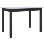 vidaXL Tavolo da Pranzo Nero 114x71x75cm in Legno Massello di Hevea vidaXL Tavolo da Pranzo Nero 114x71x75cm in Legno Massello di Hevea