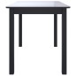 vidaXL Tavolo da Pranzo Nero 114x71x75cm in Legno Massello di Hevea vidaXL Tavolo da Pranzo Nero 114x71x75cm in Legno Massello di Hevea