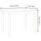vidaXL Tavolo da Pranzo Nero 114x71x75cm in Legno Massello di Hevea vidaXL Tavolo da Pranzo Nero 114x71x75cm in Legno Massello di Hevea
